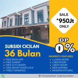 Cicilan 5jt-an SUBSIDI cicilan 36 bulan. Full FURNISH, dkt MRT & BSD