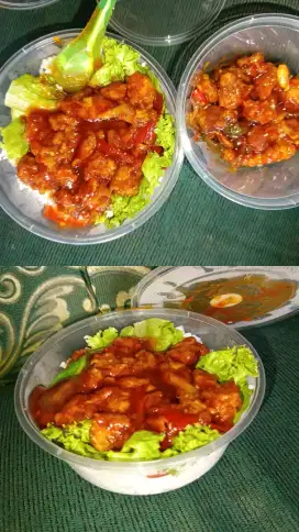 Nasi kotak/ bungkus | Nasi ayam koloke
