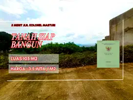 Tanah Siap Bangun Legalitas SHM 5 Menit Jalan Kolonel Masturi
