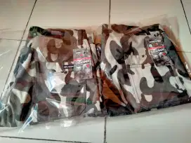 Jual celana loreng pendek.masih baru.bahan twill kaen tebal