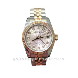 Rolex ladies rosegold steel Has card
