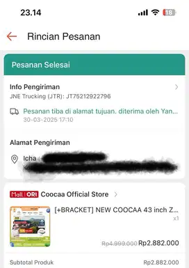 Tv cooca 43 inch