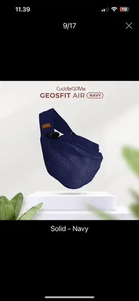 Cuddle Me Geosfit Air Navy - Gendongan Bayi M Shape