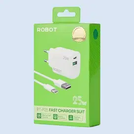 ROBOT Kepala Charger Fast Charging RT-P25 2 Port 3A 25Watt Origina