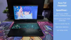 Laptop Gaming Asus Tuf FX505DV AMD Ryzen 7 Nvidia RTX 2060 VRAM 6GB