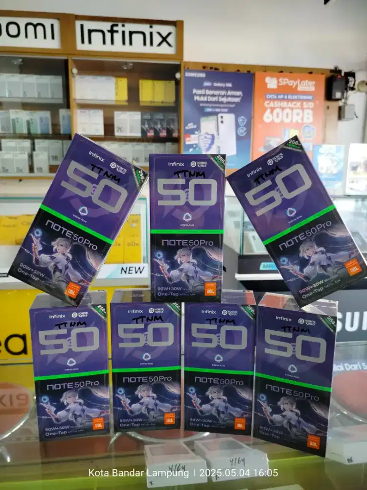 Infinix Note 50 Pro RAM 8/256GB
Brg Jamin Ori,Garansi Resmi 1Th