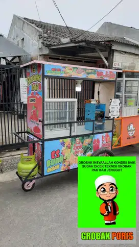 GEROBAK es buah/es jeruk/es teh/kopi-indomie/gorengan/mie ayam