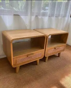 Nakas minimalis rottan kayu jati