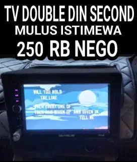 TV DOUBLE DIN MILIK PRIBADI , KONDISI NORMAL, MP3,MP4, USB,MMC CARD