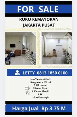 Ruko Siap Huni Kemayoran Jakarta Pusat Rp 3.75 M
