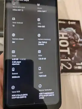 infinix hot 12 6gb+5gb/128gb