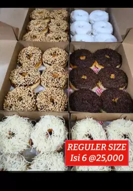 Donat reguler 25,000 isi 6pcs