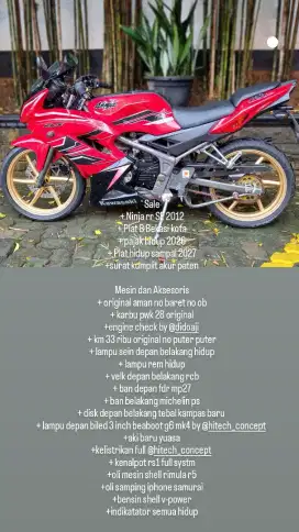 Dijual ninja rr se 2012