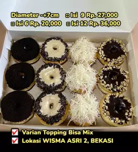 Donat medium size 1lusin 12pcs 36,000