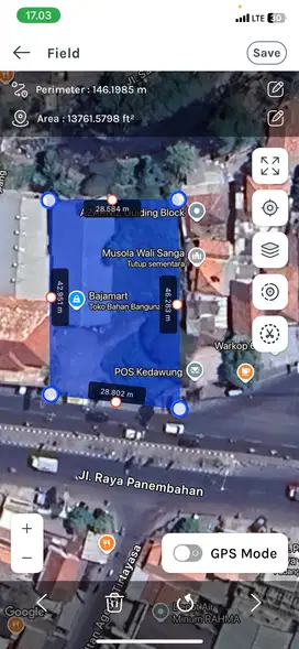 Tanah Kedawung Pinggir jalan dekat Bunderan Kedawung