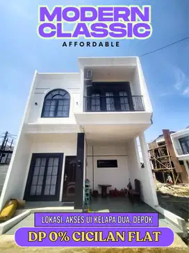 Rumah 2 lantai eropa fasilitas lengkap di kelapa dua Depok