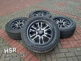 ️️Velg HSR Wheels Ring 20 lebar 9 
PCD. 6x139.7 et. 18 Ban Accelera