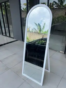 Dijual cermin berdiri putih estetik besar standing mirror aethetic