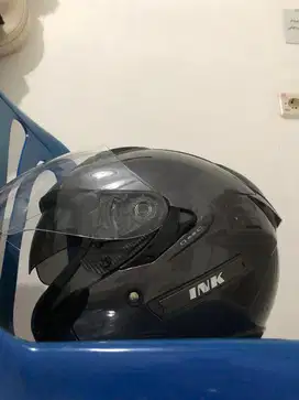 Helm INK Half Face Double Visor SIZE XL -ABU METALIC