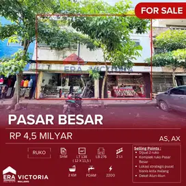 Jual 2 Ruko Komplek Ruko Pasar Besar Lokasi Strategis Pusat Bisnis Kot
