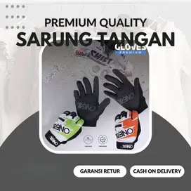 Sarung Tangan Sepeda Motor Full Finger Bahan PU Leather Elastic