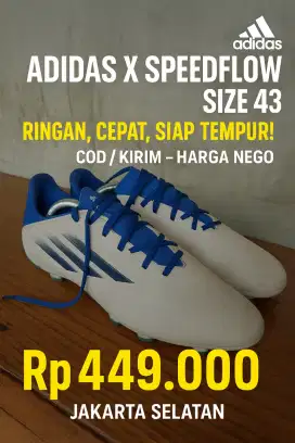 Sepatu Bola Adidas X Speedflow Ukuran 43 - Ringan & Siap Tempur!