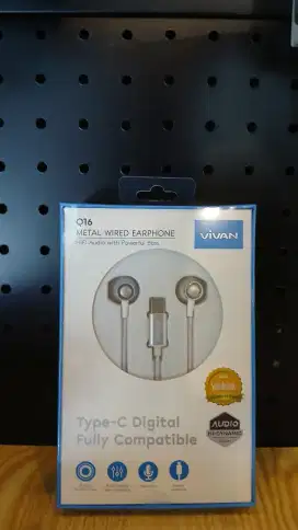 VIVAN Earphone Cable Stereo Powerfull Bass Wired Headset Type C Q16