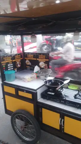 Gerobak dagang free kompor ukuran 150cm x 180cm x 60cm