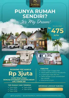 Rumah semi furnished tanpa DP