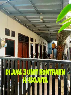 Di jual 3 yunit kontrakan minimalis kokoh permanen