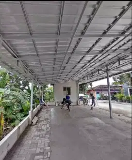Kanopi gudang full rangka baja