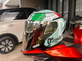 Helm Halfface JS ARMOR Leopard Easy Size XL
