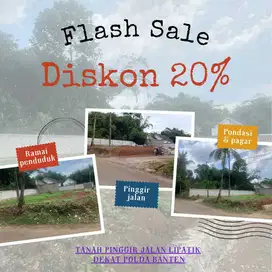 JUAL CEPAT TANAH PINGGIR JALAN LIPATIK DEKAT POLDA BANTEN