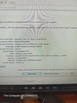 Server Dell R430 2x Xeon E5 2620v3 24cpus Ram32gb Hdd Sas 2x4Tb