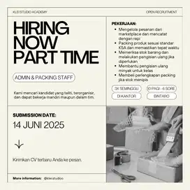Admin & Packaging Staff ( Part Time)