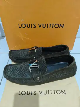 Louis Vuitton LV Montecarlo Brown Suede shoes original authentic size