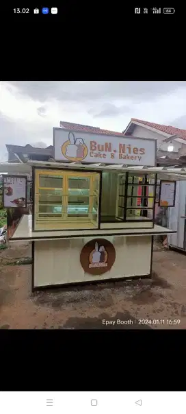 Rombong kontainer gerobak kontainer booth kontainer