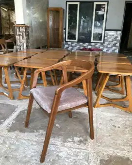 Kursi cafe jati, kursi sely, kursi makan, kursi resto, kursi vila