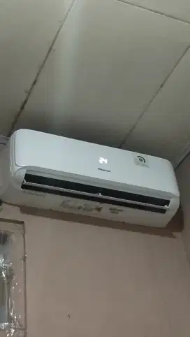 AC hisense 1/2 PK indoor outdoor lengkap garansi