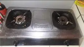 Kompor 2 tungku rinai dan regulator