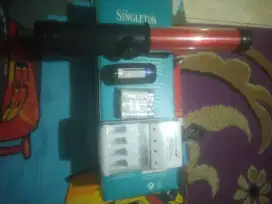 Lampu senter lalin + baterai dan charge