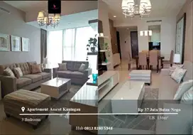 Sewa Apartment Ascott Kuningan High Floor 2BR+1 Furnished South View