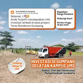 Jual Tanah kavling di kartasura dekat kampus Ums Shm