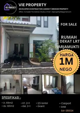 BU   DIJUAL CEPAT RUMAH SIAP HUNI DEKAT LRT HARJAMUKTI