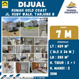 Dijual Rumah Mewah di Perumahan Gold Coast Makassar