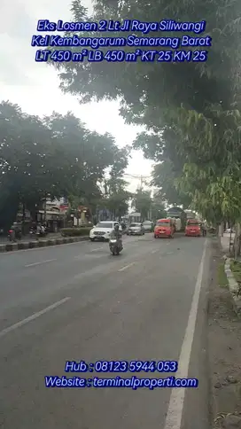 Eks Hotel/ Kantor Dijual 2 Lt SHM Hak Milik Jl raya Siliwangi Kalibant