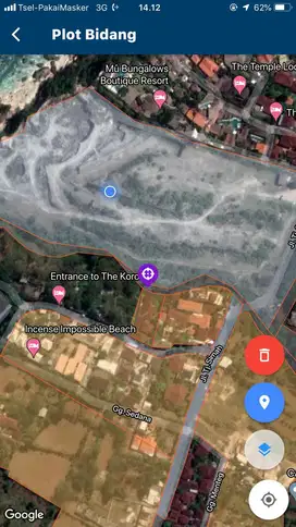 tanah super premium los tebing clift front pasir putih jimbaran labuan