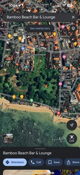 LOS pantai Sanur pasir putih Dijual tanah los pantai sanur  semawang,