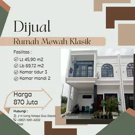 Rumah Mewah Klasik 2 lantai di jl H Icang Kelapa Dua Depok