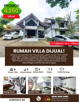 Hunian Elegan Seperti Villa 2 Lantai, Kolam Renang dan Halaman Luas